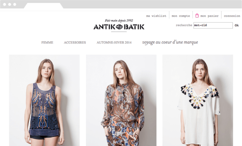 Image desktop du projet Antik Batik