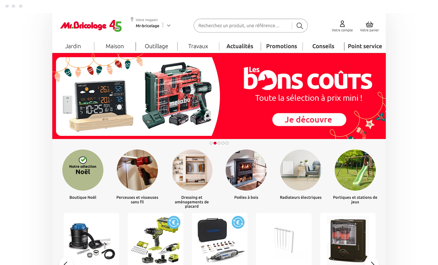 Image desktop du projet Mr Bricolage