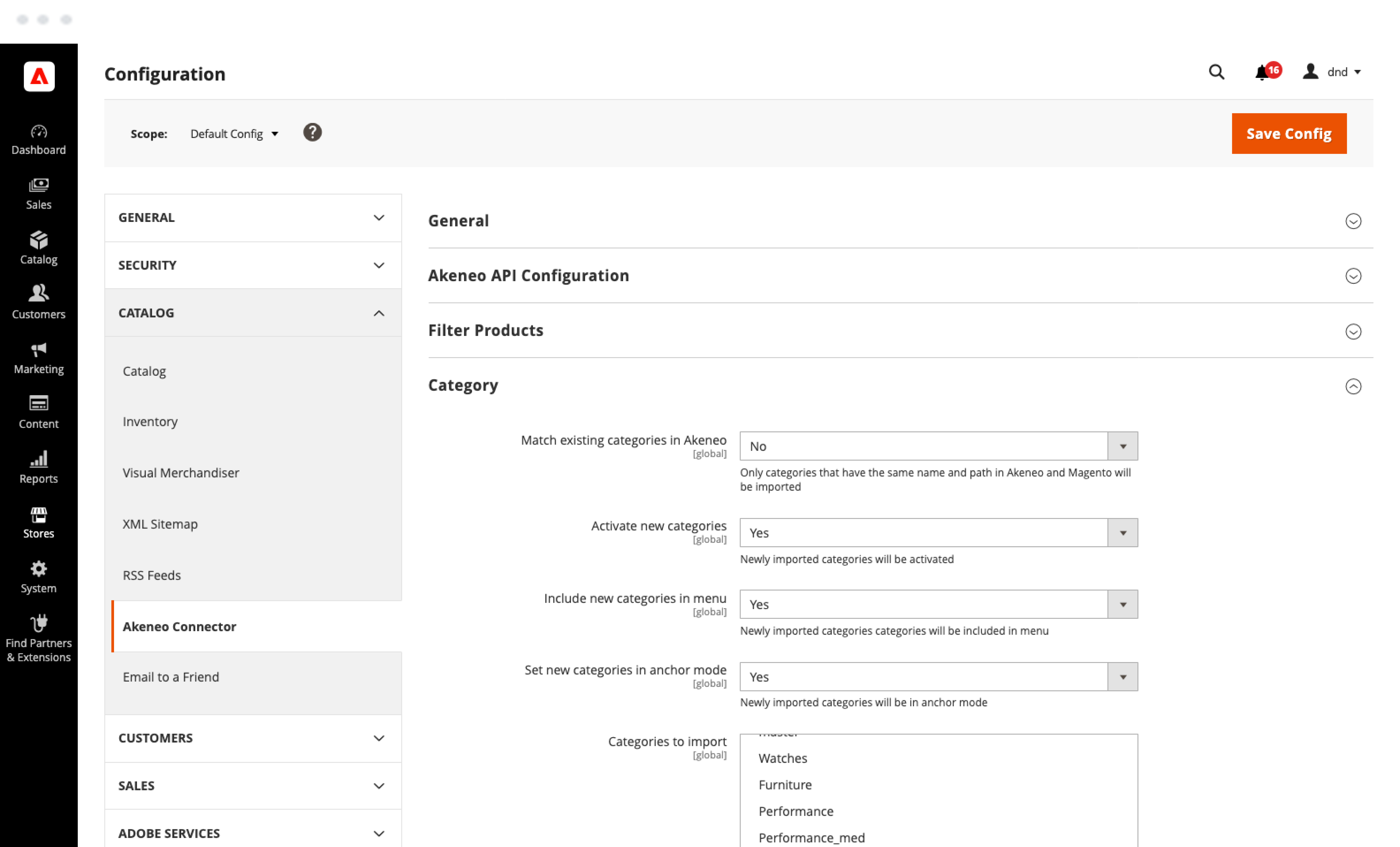 Image desktop du projet Akeneo Connector – Adobe Commerce (Magento)