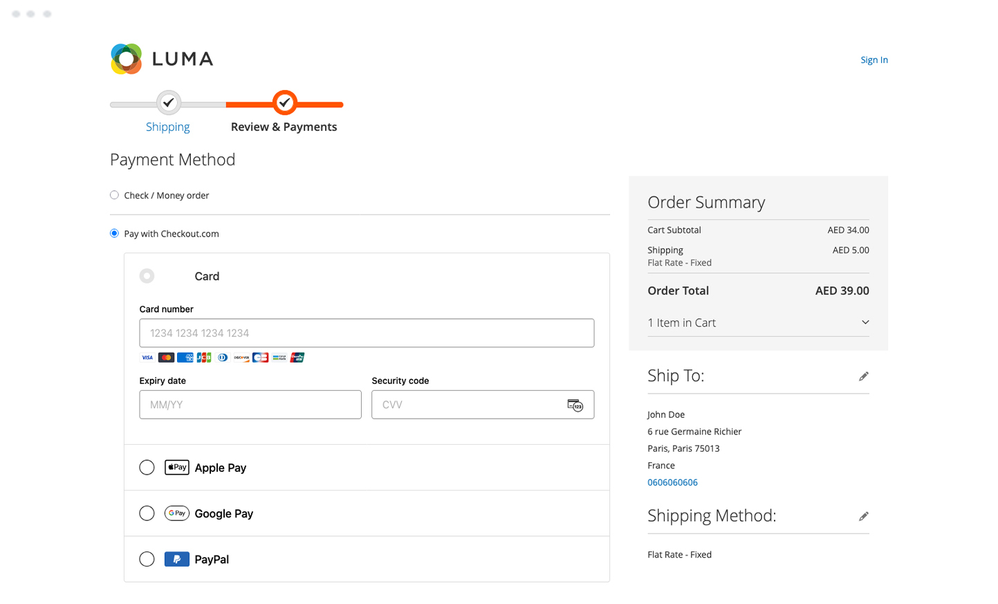 Image desktop du projet Checkout.com – Module Adobe Commerce (Magento)