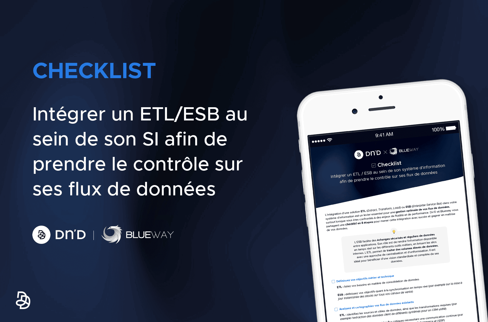 Illustration de la ressource Checklist – Intégrer un ETL/ESB au sein de son SI afin de prendre le contrôle sur ses flux de données