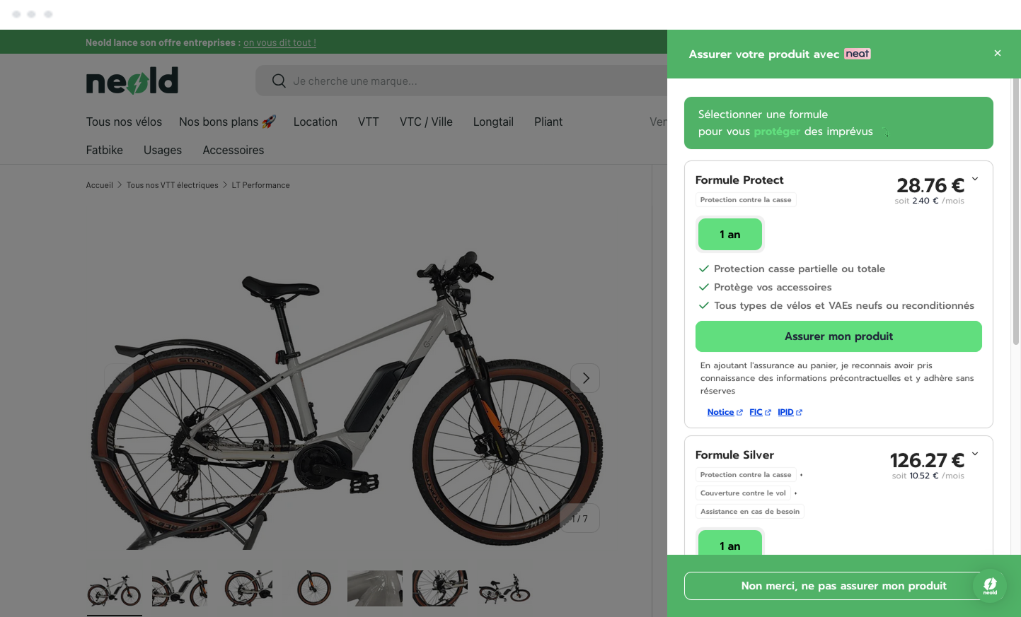 Image desktop du projet Shopify NEAT Insurance