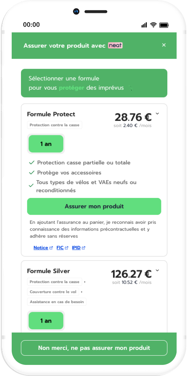 Image mobile du projet Shopify NEAT Insurance