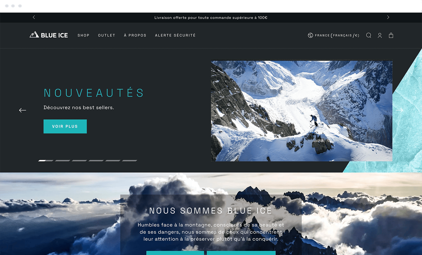 Image desktop du projet Blue Ice