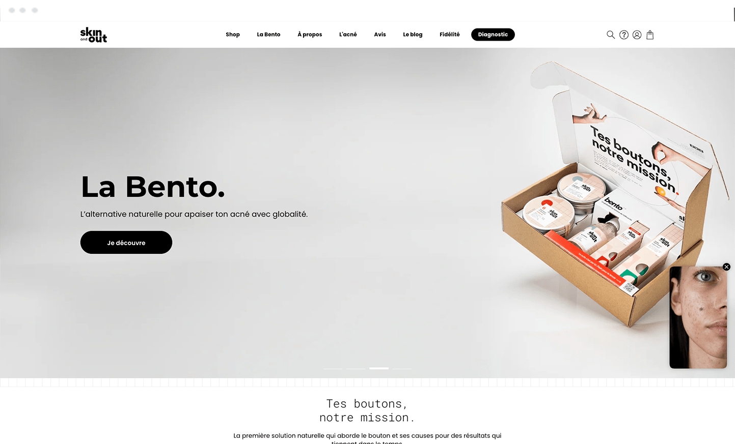 Image desktop du projet Skin & Out