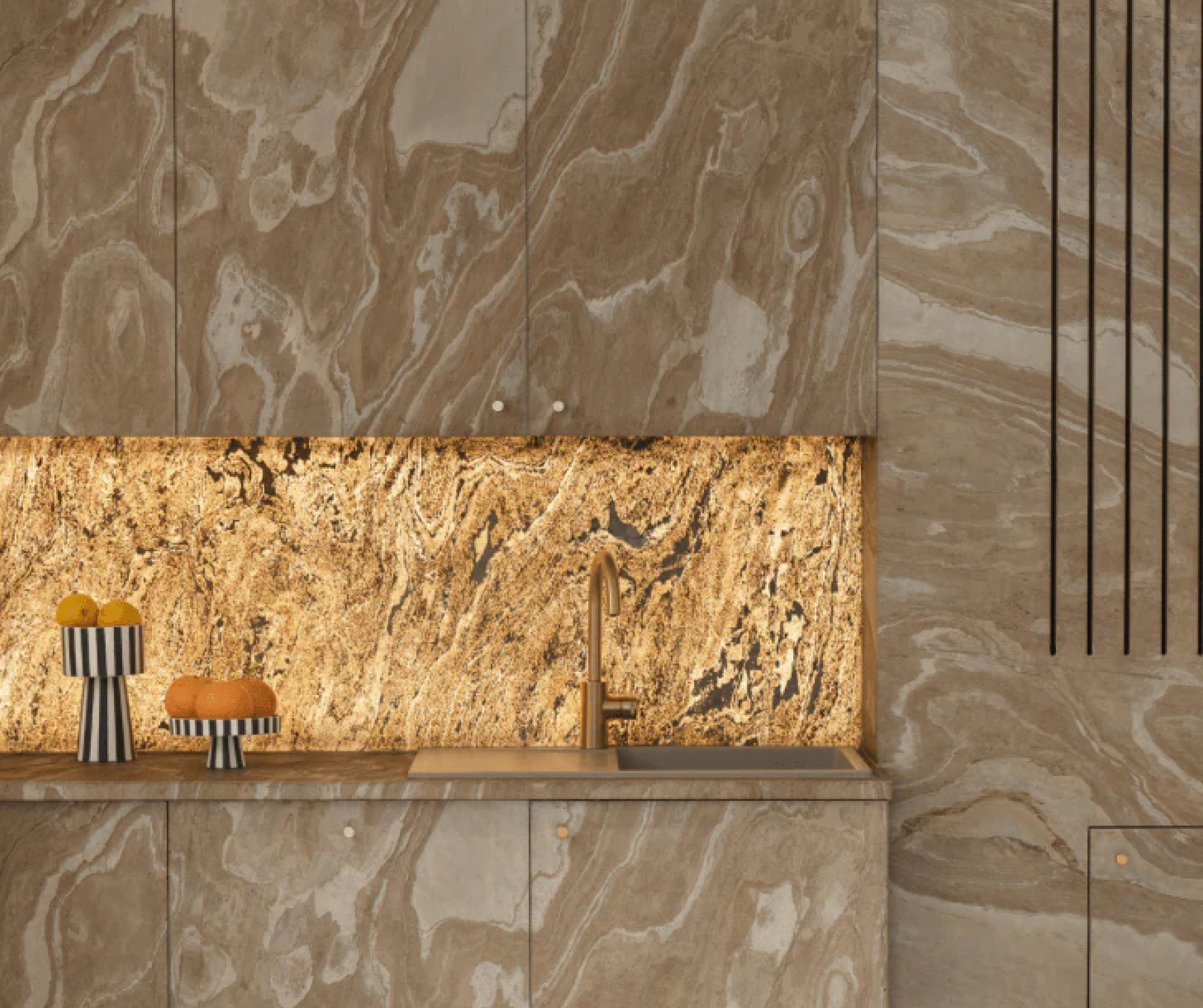 Feuilles de pierre Stoneleaf dans une cuisine